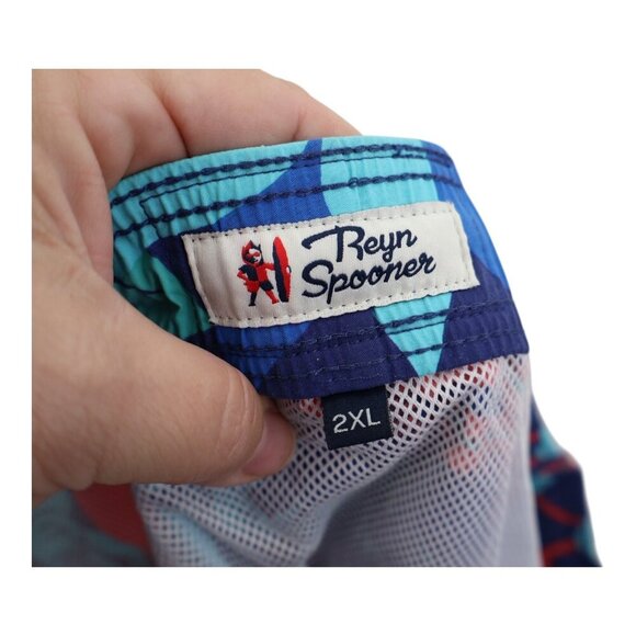 Reyn Spooner Swimming Trunks Shorts Size 2XL Blue Red Maritime Sea Floral - Picture 6 of 7